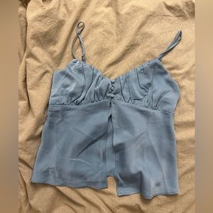Baby blue satin cami